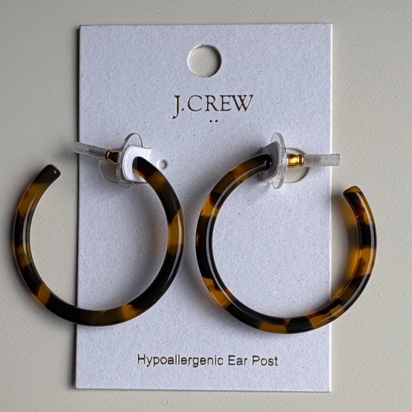 J. Crew Jewelry - J. Crew Tortoise Hoop Earrings NWT
